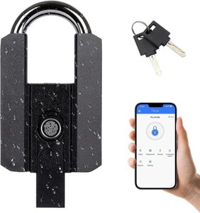 Smart Lock Outdoor Safely Padlock Black Heavy Duty Combination Lock Weatherproof Security Padlock Bagage Lock Ttlock 231023