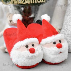 Slippers Cute Christmas Fluffy Fur Slippers Women Winter Warm Closed Plus Non-slip Floor Home Slides Cotton Shoes Funny Gift T231024