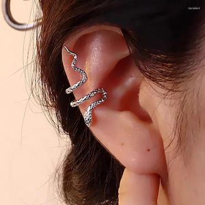 Ryggar örhängen 1pc punk vintage orm öron manschett ingen piercing för kvinnor gotisk silverfärg färg broskklipp öron smycken ef037