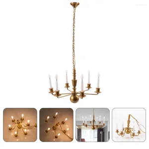 Pendantlampor Modell Chandelier Mini Decor Scene Layout Prop Simulation Lamp Diy Tak Ljus Metall Mikro Landskapsarkitektur Sandbord Dekorativ