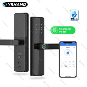 Умный замок Ttlock Bluetooth cerradura inteligente Водонепроницаемый замок с отпечатками пальцев безопасная работа с Aleax Google Home для умного дверного замка 231023