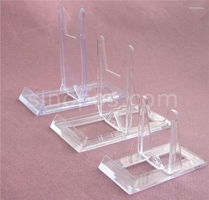 Hooks Clear Moveble Display Easel Plate Tray Pish Ceramics Tiles Book Cell Phone Bild Justerbar plast Rack Art Exhibition ST7920393