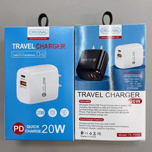 Quick Charge QC 3,0 PD 20W USB C Ladegerät EU UNS Stecker Home Adapter Für iPhone 14 13 Xiaomi telefon Typ C Schnelle Ladegerät