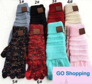 New Knitting Touch Screen Glove Capacitive Gloves Women Winter Warm Wool Gloves Antiskid Knitted Telefingers Glove Christmas Gifts