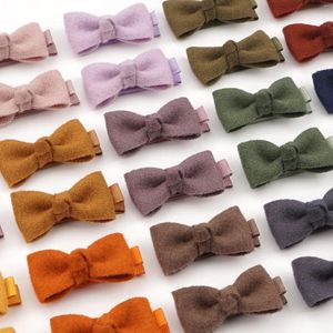 Saç Aksesuarları 60PC/Lot Bebek Bebek Yün Örme Klipler Tatlı Meşaş El Yapımı Bowknot Saç Pilleri Barrettes Çocuk Toplu