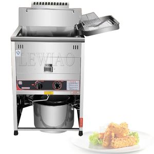 Máquina fritadeira elétrica 220v para batatas fritas frango grande capacidade30l máquina de fritar com torneira de drenagem de óleo