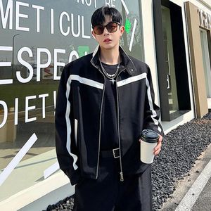 Herrjackor Syuhgfa koreansk stil stativ halsjacka Autumn Clothing Trendy fashionabla nischdesign Verokera Sports Ytterkläder