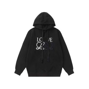 Designer Luxury Loes Classic 2023 trendy autumn and winter style hoodie with simple letter embroidery and loose fitting men's and women's long sleeves