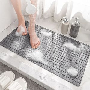 Bath Mats Simple Eco-Friendly TPE Bath Shower Mat Safety Waterproof with Suction Cup Bathroom Mat Older Pregnant Woman Non-slip Bath Mats 231024