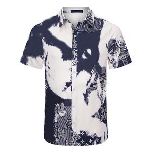 23SS herr designer skjortor sommar kort ärm casual skjortor inverterad triangel lös polos strandstil andningsbara tshirts tees toppkläder