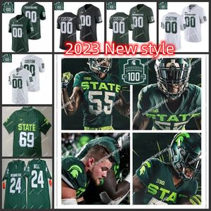 Ameer Speed Bryce Baringer MSU Jersey de futebol 31 Darqueze Dennard 8 Kirk Cousins 26 Clinton Jones 24 Leveon Bell 48 Percy Snow 95 Bubba Smith 2023