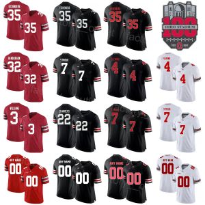 NCAA College 100th Ohio State Buckeyes Futebol 32 TreVeyon Henderson Jerseys 18 Marvin Harrison Jr 2 Emeka Egbuka Julian Fleming CJ Stroud