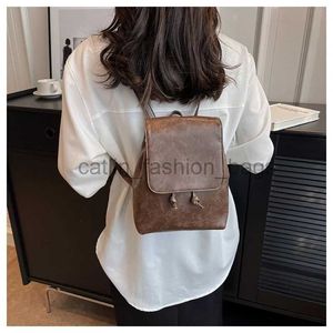 Mochila Estilo Bolsas de Ombro Bolsas Ao Ar Livre Bolsa Feminina Couro PU Feminino Vintage Balde Bolsa Scooter com Cordão Conforto e Bagcatlin_fashion_bags