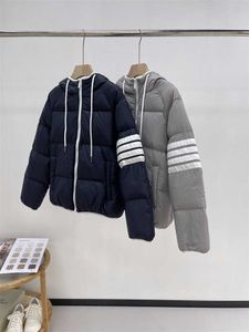 Academic Style Autumn and Winter New Style Hooded Bread Down Jacket Lose Casual Age Minskar varm jacka för kvinnor