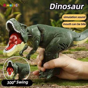 Other Toys Dinosaur Zazaza Children Hand Press Automatic Swing Bite Simulation Model Tyrannosaurus Rex Dinosaur Toys for Kids Chrismas GiftL231024