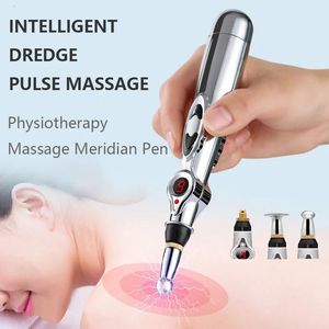 Back Massager Electronic Acupuncture Pen Neck Leg Face Electric Pulse Meridian for Body Relaxation Relief Pain Tool 231024