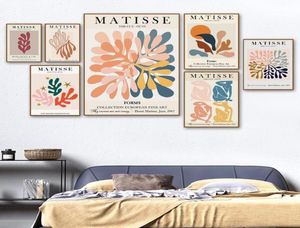 Gemälde Matisse Buntes Blatt Abstraktes Mädchen Kurve Wandkunst Leinwand Malerei Nordic Poster und Drucke Bilder für Wohnzimmer De4322463