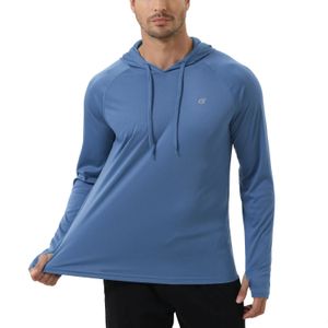 Męskie bluzy bluzy Bluzy długi rękaw UPF 50 Rash Guard Hoodie Fitness Tracksuit Running Jogger Shirt Athletic Fishing Trening Trening 231024