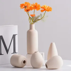 Wazony w stylu nordyckim wystrój domu ceramiczny wazon pulpit komputer kwiatowy Suszony aparat dekoracyjny