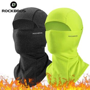 Hełmy rowerowe Rockbros utrzymują ciepło Balaclava Winter Women Mens Motorcycle Rower Helask Wewnętrzna czapka narciarska maska ​​termiczna wiatrowoodporna czapka 231023