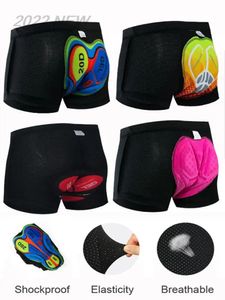 Ciclismo Underwears Atualização Homens Mulheres Ciclismo Shorts Malha Ciclismo Cueca Gel Pad À Prova de Choque Ciclismo Underpant MTB Preto Bicicleta Cueca 231023