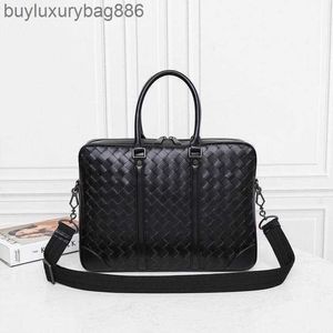 Designer Bag for Men Luxury Bag Portcase äkta kalvskinn svart tote 37cm*28cm*7cm 3418-9a BVS Bottigas med logotypens väska handväska ydj