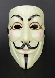 MOQ20PCS V dla Vendetta Halloween Mask Guy Fawkes Full Face Maski z Eyeline More Colours Pvc Film Temat dla dorosłych 6901803