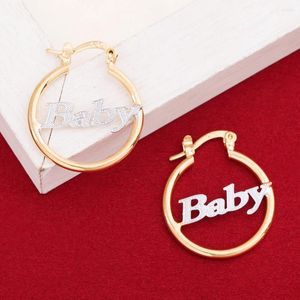 Stud Earrings Gold Color Small Round Baby Princess Jewelry For Women Children Girls Kids Boys Christmas Gift