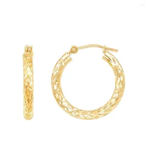 Orecchini a cerchio Cerchi rotondi vuoti in oro giallo 10 carati da 2,5 mm x 18 mm