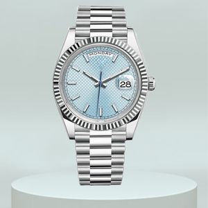 męskie zegarek luksusowe zegarek automatyczne zegarki mechaniczne 36 mm 41 mm strapa ze stali nierdzewnej Sapphire Wodoodporna szklana zegarek Dhgate Montre