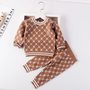 Clothing Sets Autumn New Infant and Toddler Pullover Sweaters 1-year-old 2-year-old Children's Thread Shirt Set Children's Clothing 231012