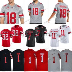 18 Marvin Harrison Jr. Nick Bosa Ohio State Buckeyes College 축구 저지 OSU Emeka Egbuka J.T. Tuimolooau 소여 Henderson George Kyle McCord Fields Tate Hicks Grey