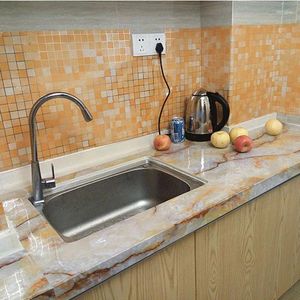 Wall Stickers Heat Transfer Wallpaper Sticker Kitchen Anti-oil Self Adhesive Mosaic Aluminum Foil Home Decor