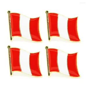 Brooches Lots 5pcs Peru National Flag Pin Badge Country Lapei