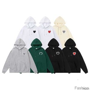 Amis Paris Fashion Hoodie för män och kvinnor kvalitet tröja broderad röd kärlek vinter runda hals jumper par tröjor 4 mgp ysip