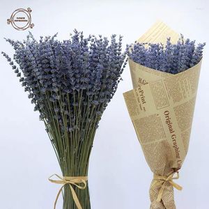 Decorative Flowers Natural Lavender Dried Bouquet Bohemian Decoration Home Wedding Decor Party Supplies Pography Props Artificial Flower