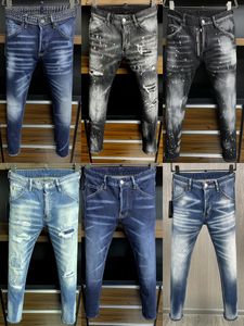 Italian fashion European and American men's casual jeans high-end washed hand polished quality optimized 9901-9907