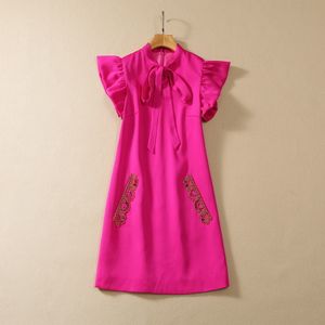 1018 xxl 2023 vestido de pista outono vestido marca mesmo estilo império tripulação pescoço sem mangas vestidos casuais básicos vestido feminino moda sh