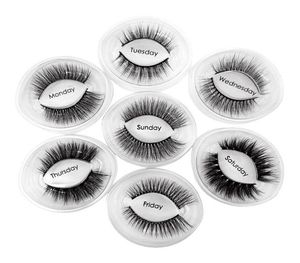 3D False Eyelashes Natural Long 7 Days Monday Tuesday Eyelash Mink Lashes Soft Make Up Extension Makeup Fake Eye Lashes6053853