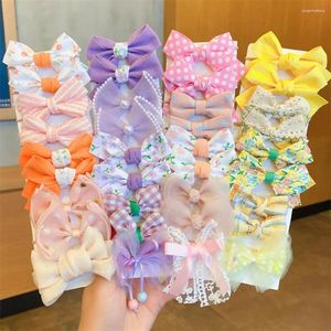 Hair Accessories Exquisite Mini Bowknot Elastic HairBand Cute For Girls Baby Fashion Scrunchie Ponytail Heabands Ties