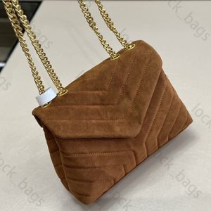 Loulou Crossbody Designer Bag 3サイズショルダーバッグベレットブラウンバッグデザイナー女性バッグ冬のスエード高級バッグ