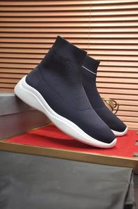 Homens tornozelo bota inverno sapatos de grife prax esporte meia malha formadores botas plataforma treinador tênis preto branco38-45