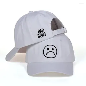 Ball Caps Sad Boy Baseball Cap Fashion Dad Hat Crying Face Cotton Hip Hop Headwear Black Harajuku Skateboard Hats Casual