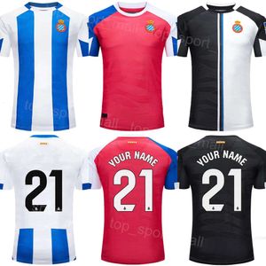 23/24 Club Team Soccer RCD Espanyol Jerseys 5 Calero 7 Puado 22 Braithwaite 11 Milla 21 Melamed 17 Carreras Salvi Cabrera Lozano El Hilali Olivan Football Shirt Kits