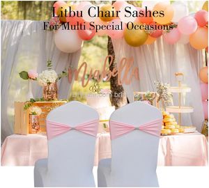 Sashes Chair Beaded Stretchy Slider Ribbons Elastic Spandex Er Bands With Crystal For Wedding Party Banquet Decorations Pink Drop Deli Amc3Y