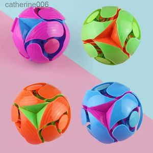 Other Toys 2 Piece Children Educational Games Hand Throwing Ball Telescopic Ball One Ball Two-Color Hand Throwing Color Changing ToyL231024