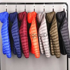 Parkas masculinas para todas as estações, jaqueta ultraleve e embalável, resistente à água e ao vento, casaco respirável, tamanho grande, jaquetas com capuz masculinas J231024