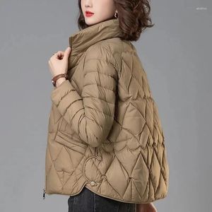 Women's Trench Coats Down Cotton Outerwear Women Autumn Winter 2023 Middle-aged Mother Clothing 30-40 Years Old Warm Lightweight Coat