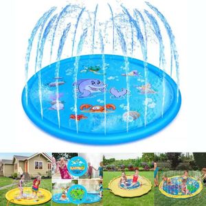 Baby Bath Toys Sprinkler Splash Pad 68Inch Water Splash Play Mat Toddler Water Toys Outdoor Fountain Play Mat for Boy Girl Kids Outdoor Party 231024