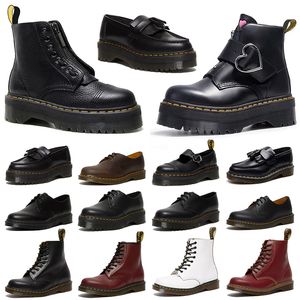 Top Quality Designer Boots Womens Ankle Boots Top Couro Preto Martin Meia Botas Doc Martens Cowboy Botas Joelho Clássico Ao Ar Livre Botas de Neve Botas de Inverno